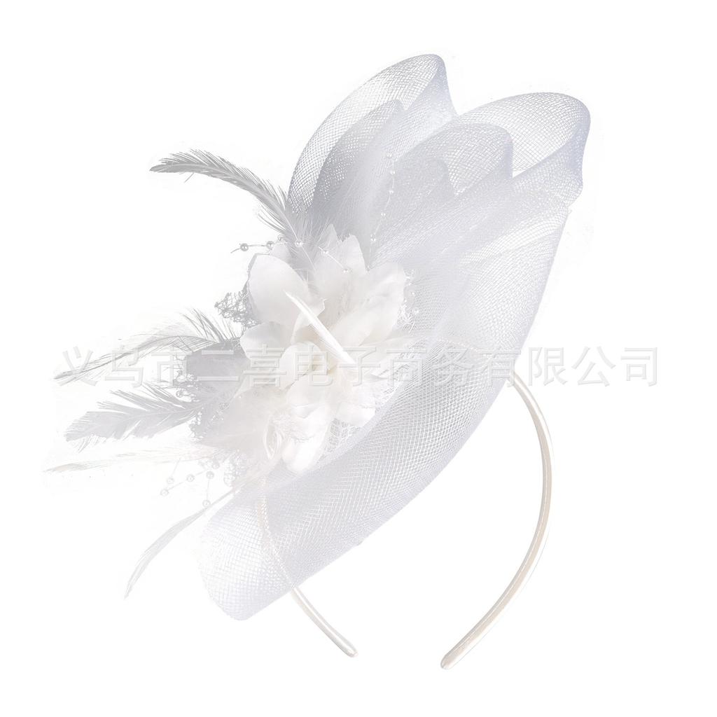 Directly from the manufacturer Bridal Hat Headgear Hairpin, Elegant Feather Mesh Hat Flower Hair Accessories, Prom Party Head Flower