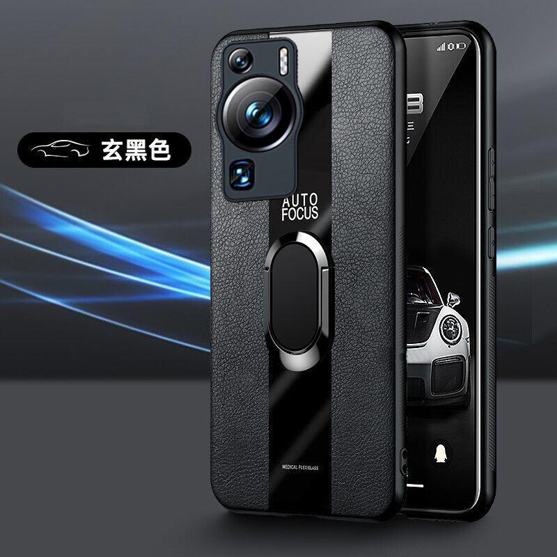 Magnetic Holder Case For Huawei P60 Pro Case Luxury PU Leather Cover For Huawei P60 P60Pro P 60 Art Ring Capa Shockproof Bumper