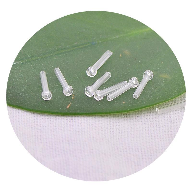 10pcs Anti-Allergy Durable Resin Earring Cannula Sleeves Transparent Non-Deform Earring Backs for DIY Jewelry Crafting