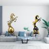 Horse Statue Modern Figurine Resin Animal Sculpture Collectible Art Craft Ornament for Centerpiece