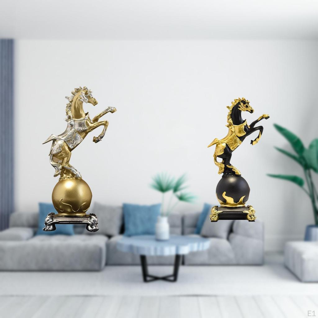 Horse Statue Modern Figurine Resin Animal Sculpture Collectible Art Craft Ornament for Centerpiece