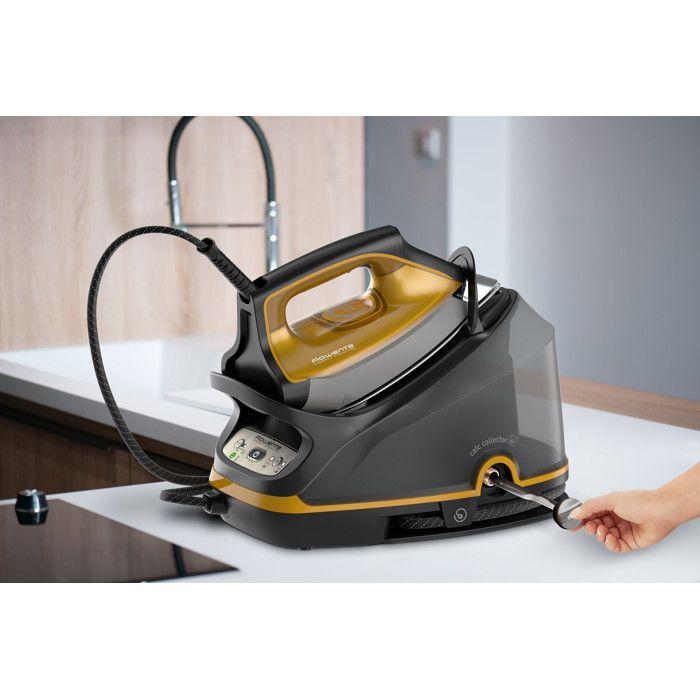 Centrale vapeur Rowenta DG7644 Compact Steam Pro 2200 W - Effet pressing 325 g/min - Capacité 1,1 l - Noir/jaune