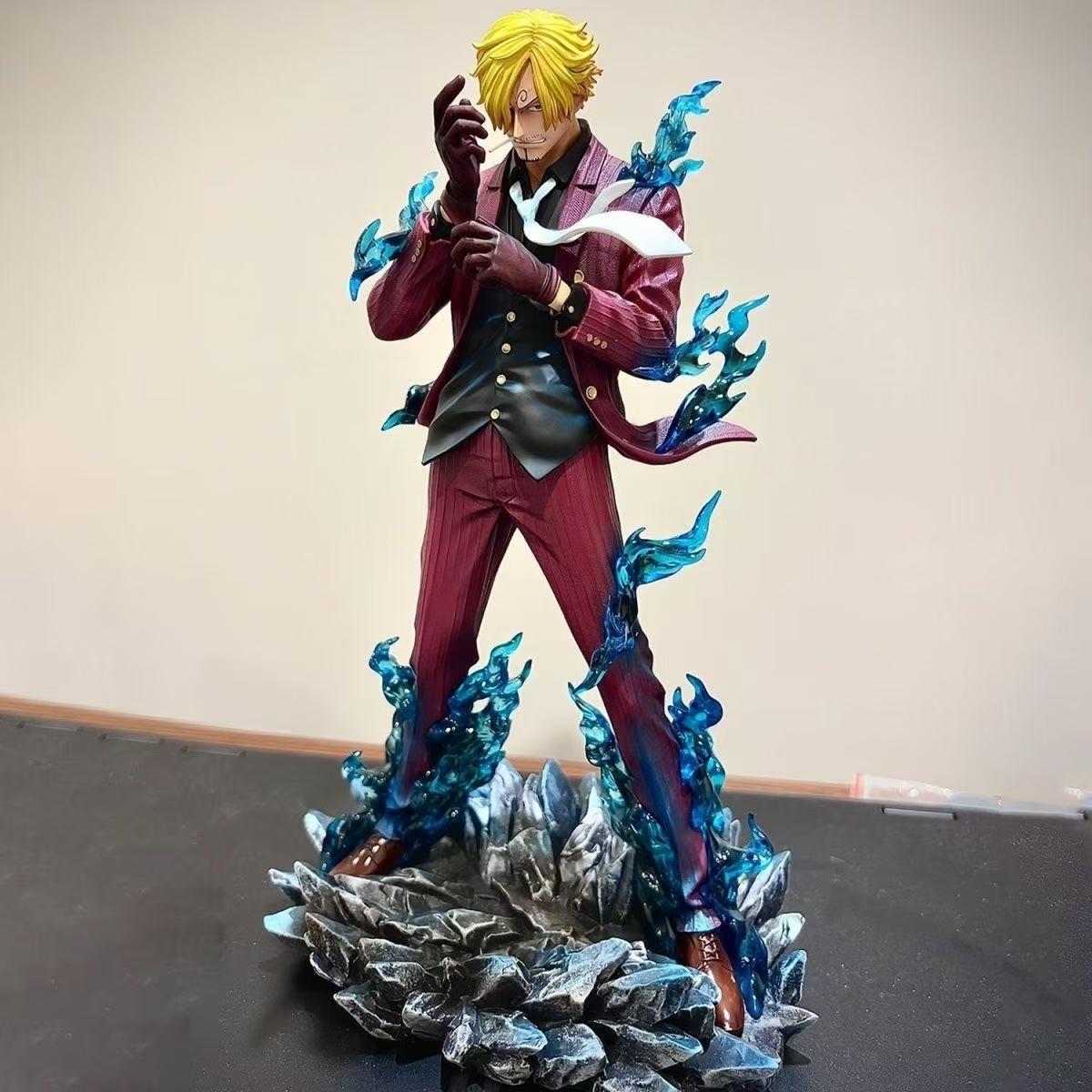 

25cm/9.8inch Anime One Piece Figures Smoking Sanji Figurine Devil Foot Statue Pvc Collection Kids Toys Decoration Birthday Gifts No box