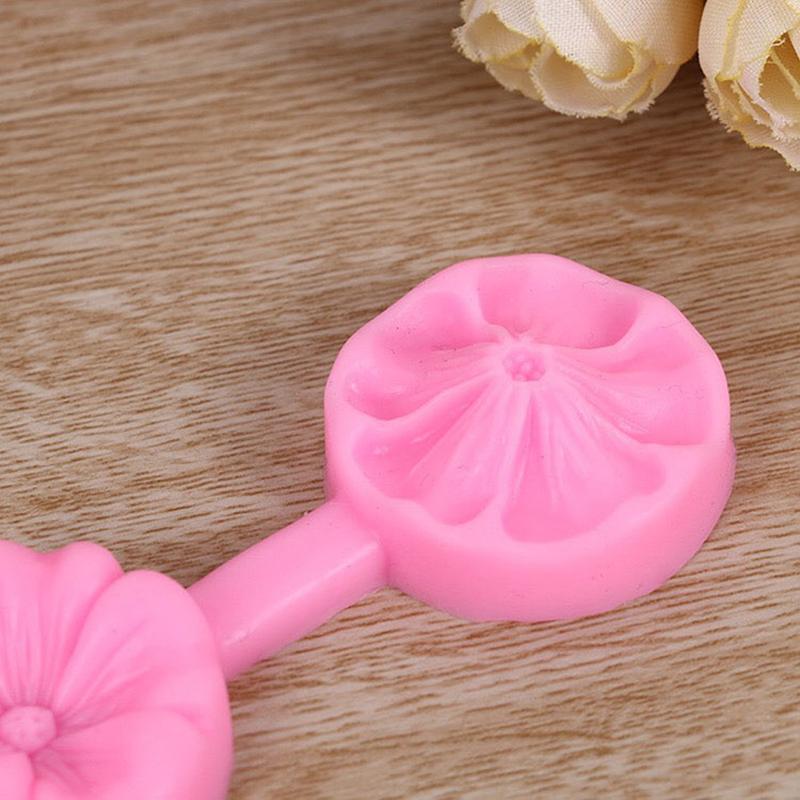 Molde de Silicona de Flores Repujado Herramientas para Decorar Pasteles de Fondant Moldes de Chocolate