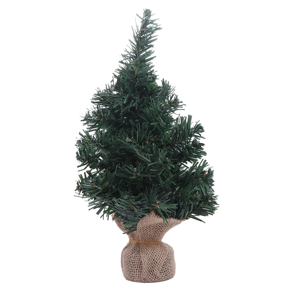 Gift Pine Tree Mini Christmas Tree Linen Green Artificial Christmas Tree Plastics Table Ornaments Christmas