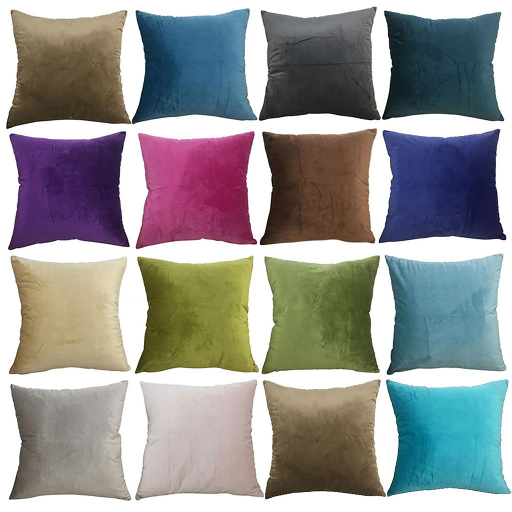 Velvet Soft Decorative Square Pillow Covers Cushion Case for Sofa Bedroom60x60cm