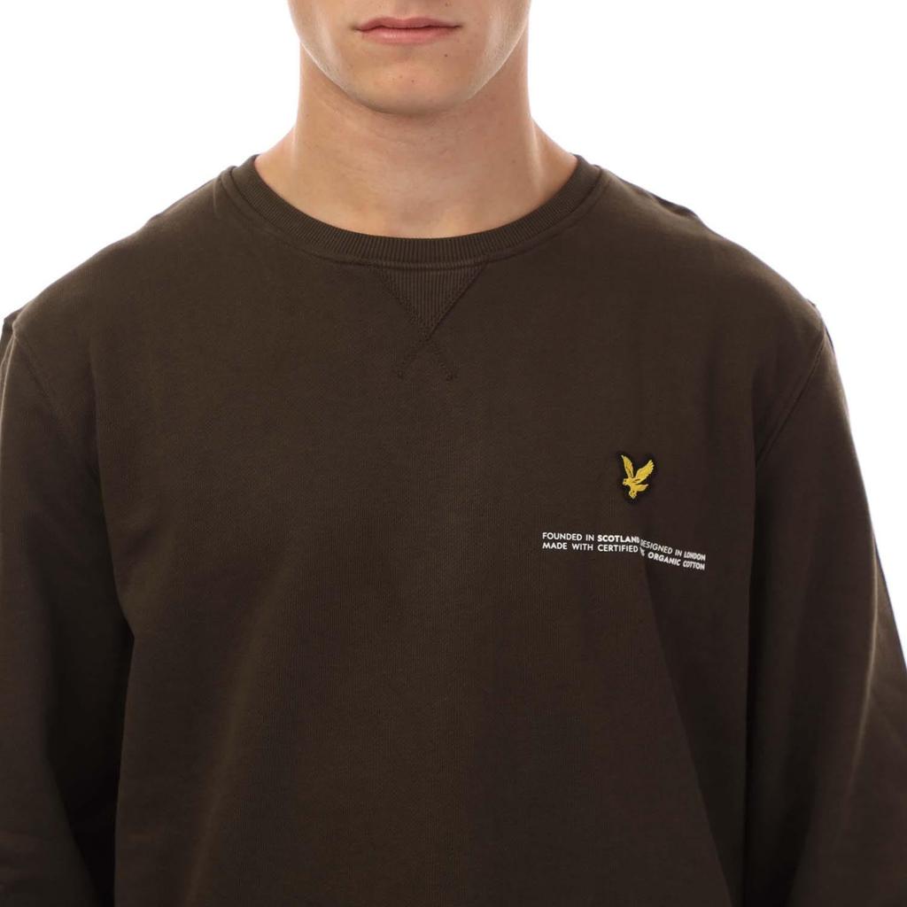 Lyle & Scott Mens Printed Organic Crew Neck Sweatshirt