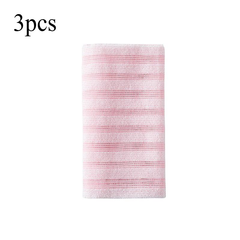 Jacquard Stripe Baths Towel with Back Pulling Design Exfoliating Body Washcloth for Shower and Skin Cleansing Bathroom Supplies