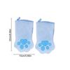 Quick Drying Dog Bath Gloves Microfiber Soft Absorbent Paw Print For Dogs Cats Bathing Drying Essential s Pet Grooming Gloves