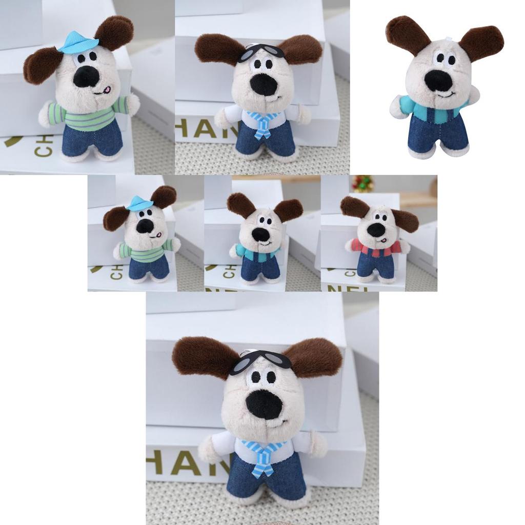 Adorable Plush Dog Keychain For Couples Cute Cartoon Dog Bag Charm