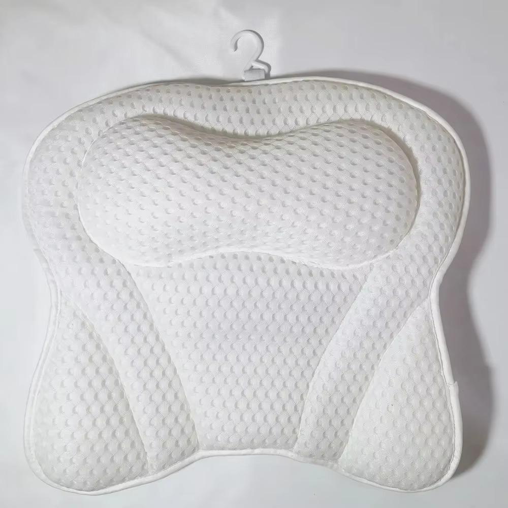 4D Bath Pillow White Butterfly Spa Non-Slip Multifunction Thickened Cushion Quick-drying Soft Breathable Bathroom Bath Pillow