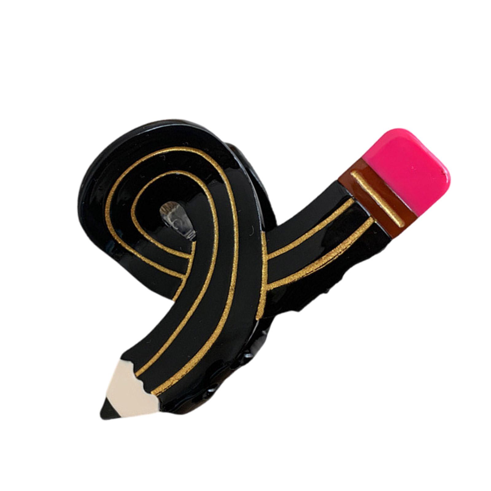 

Эстетичный карандаш заколка-краб для волос сильная пружинная клипса ацетатная резинка для хвоста женская для девочки повседневные аксессуары для укладки волос чёрный