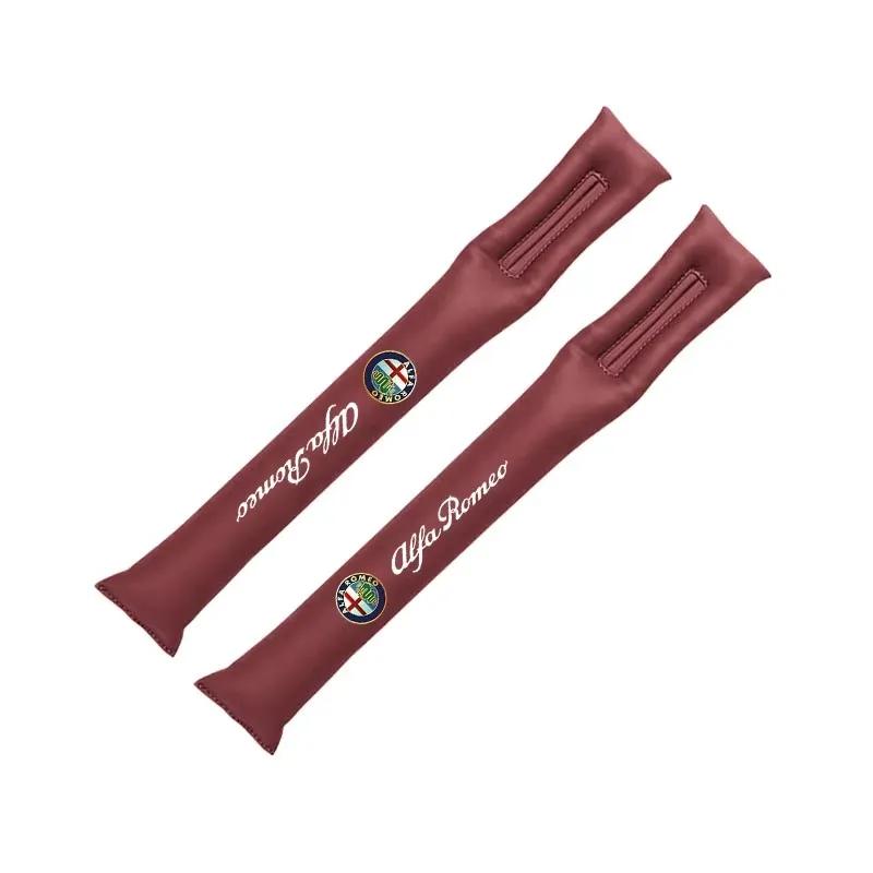 Car Stickers For Alfa Romeo 2Pcs Car Seat Gap Filler Strip Soft Pads Leather Car Styling Spacer For Alfa Romeo Giulietta Mito 15