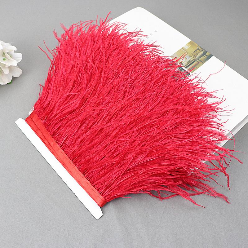 Ostrich Feather Lace Cloth Bandwidth 10-15Cm Stage Performance Clothing Decoration Accessories Lace Feather Ribbon
