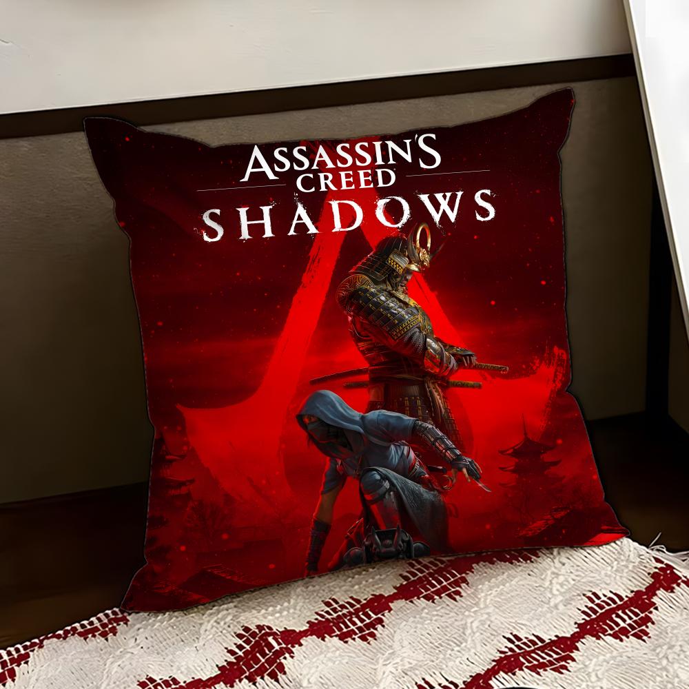 Federa per Cuscino Assassin's Creed SShadows Reversibile Morbida Resistente per Casa Auto Uso Multi-Scena per Comfort Quotidiano