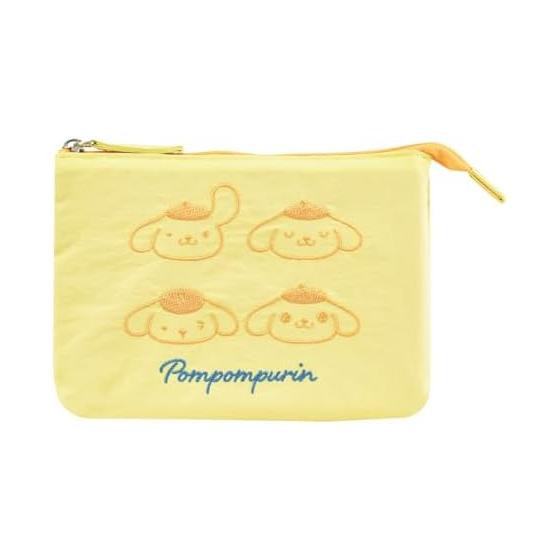 Cosmetic pouch 3 pockets 2 rooms face pom pom purin SRTZ-280