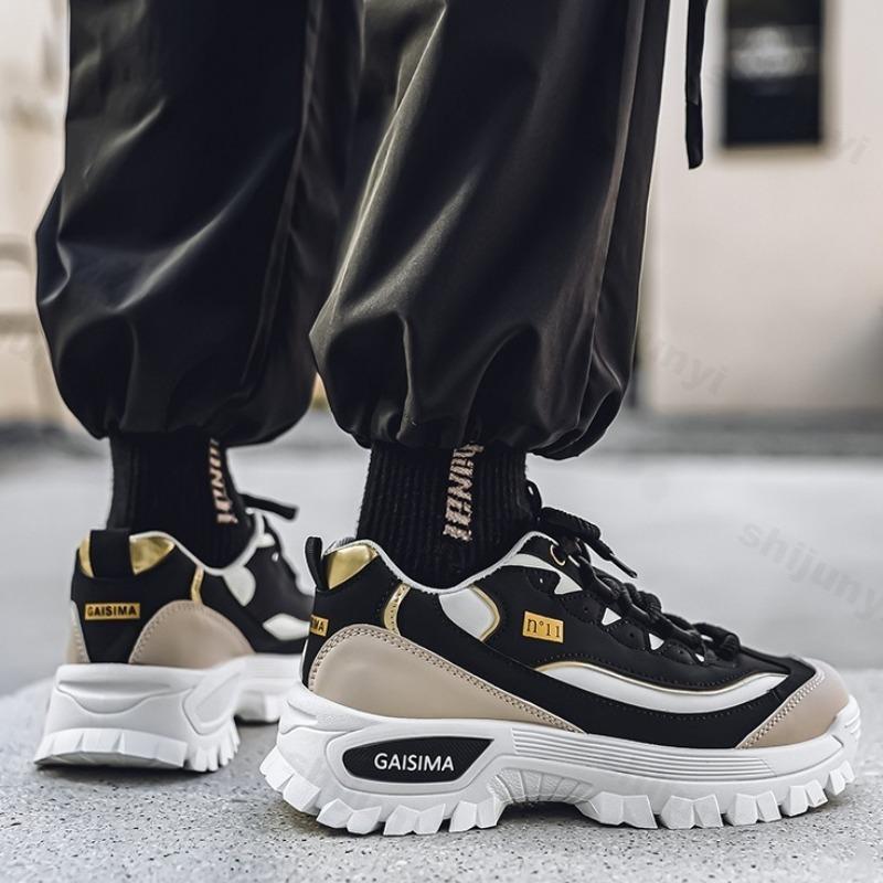 Fashion 2025 Autumn Fashion Trend Casual Low Top Thick Soled Sports Shoes for Men Niche Designed Comfortable Versatile Platform sneakers