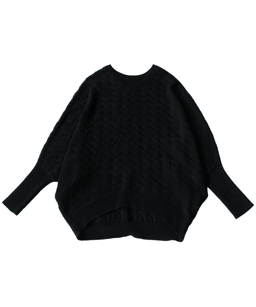 antiqua Dolman Knit Long One Size Black Women's Top, Sleeve, PYA-00018, 05,