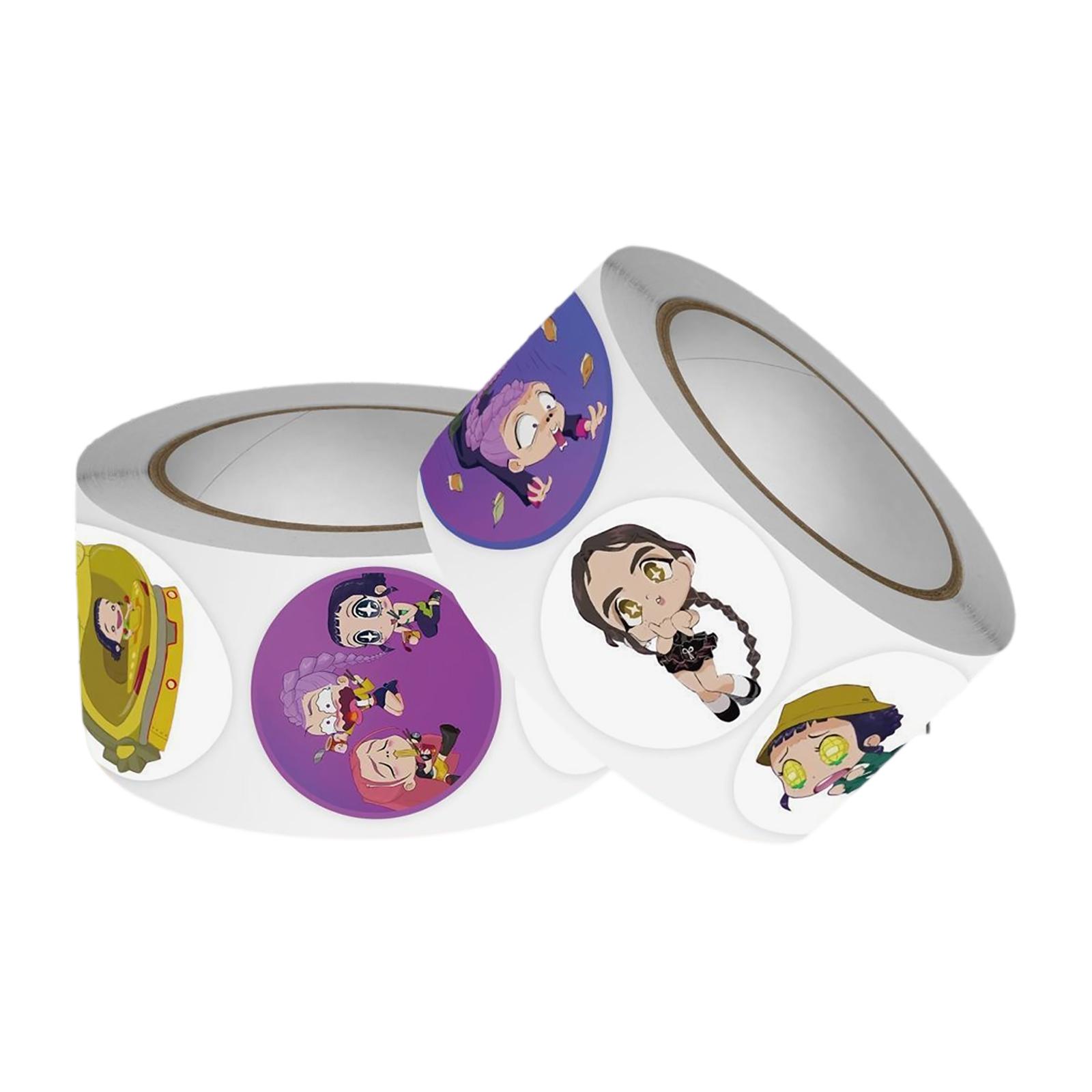 

Рулон наклеек с аниме-периферией, 500 периферийных запечатывающих наклеек для DIY-ручного журнала, канцелярские товары, украшение блокнота, режущая лента One Size