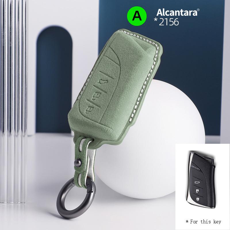 Interior Mouldings Alcantara For Lexus ES200 300H RX UX260 Car Key Case Accessories Keychain Suede Cover Shell Keychain Styling