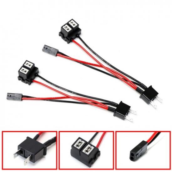 

H7 To Bi-Xenon Solenoid Magnetic Adapter Splitter Wires For Projector Retrofit