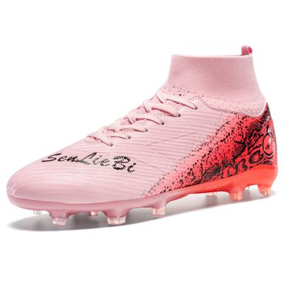 High Quality Large Size High Top Football Shoes Men's Football Shoes Lawn AG Spike Training Shoes Female Student Competition Sports Shoes