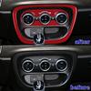 For 14-17 Fiat 500L Car Interior Modification Carbon Fiber Air Conditioning Control Set Decoration Stickers