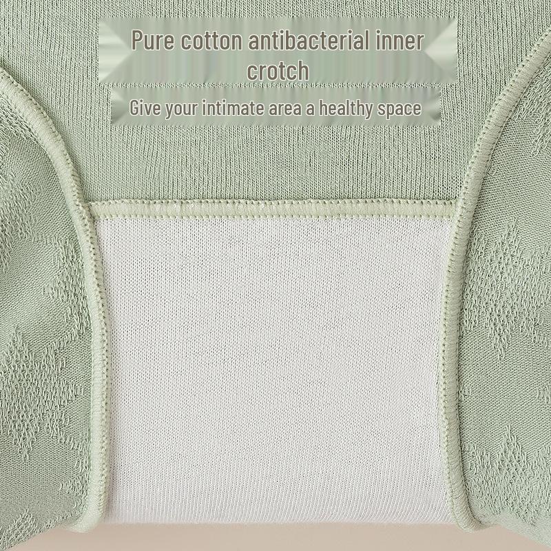 A-Class Women's Plus Size Seamless Mid-High Waist Pure Cotton Antibacterial Boxer Briefs with Butt Lifting