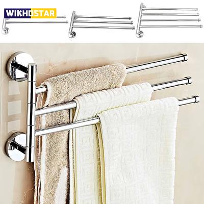 Edelstahl Swivel 2/3/4 Handtuch Bar Handtuch Halter Bar Schiene Kleiderbügel Rack Wand Montiert Für Bad Küche Zubehör