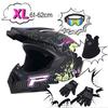 DOT Certified Off-Road Helmet L/XL Size with Goggles Gloves Face Mask Set for Adult ATV UTV Dirt Bike Motocross