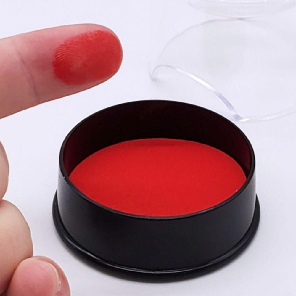 Transparent Stamp Ink Pad Efficient Stamp Cachet Box Multifuntion Inkpad with Cover  Finance