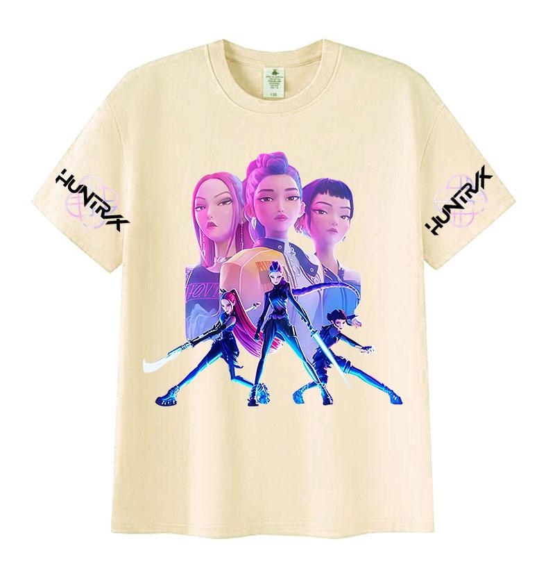 Filme Dämonenjäger K-Pop 2025 Grafik T-Shirt Herren Damen Ästhetische Mode Baumwolle Kurzarm T-Shirt Harajuku Vintage T-Shirts