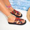 Fashion Women's Colorful Tribal Pattern Slippers Sandals - Fashion Platform, Open-toed, Summer Beach Shoes, Women's Sandals