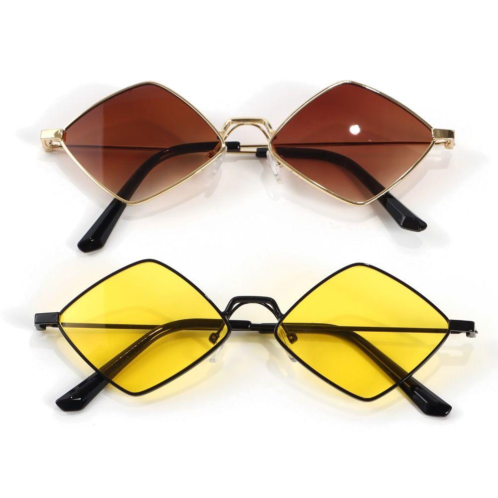UV Protection Film Quadrilateral Frame Sun Glasses Diamond Shape Women's Sunglasses Men's Shades