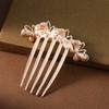 Fashion metal five-tooth comb hairpin updo holder bridal headpiece