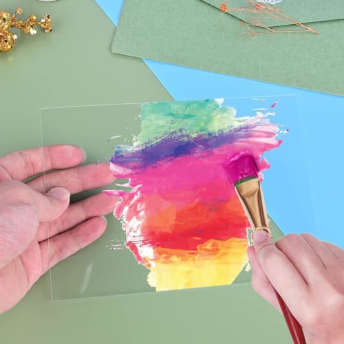 LOYELEY Acrylic Sheets, Set of 6, 127mm X 178mm X 1mm, Plastic Sheets, Clear Acrylic Sheets, DIY Decoration, Painting, and Educational Use