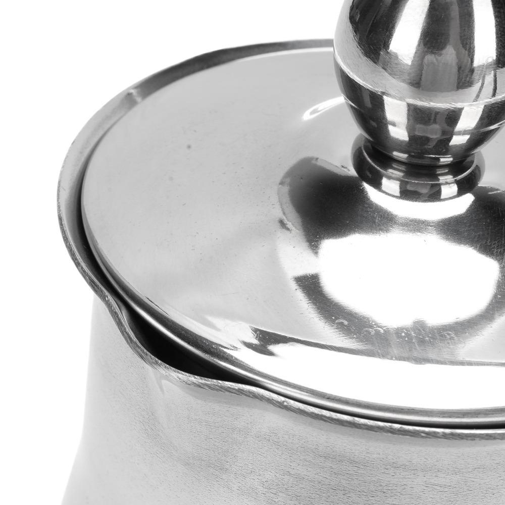 Stainless Steel Greek Coffee Pot Heat Resistant Handle Milk Warmer Pot  Stovetop Cooking