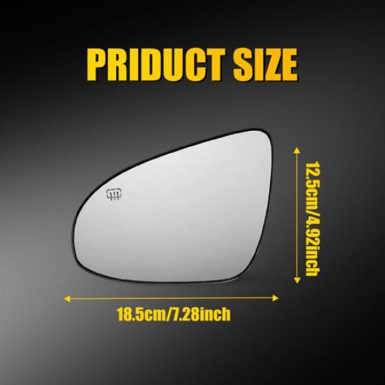 Heated Mirror Glass for Toyota 2014- Corolla Sedan Driver Side TO1324117