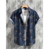 Camicia Hawaiana Morbida da Uomo Estiva con Stampe Vivaci di Foglie della Giungla e Fiori Esotici Collo a Revers Bottoni Top Abbigliamento Unisex Oversize