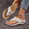 Toe Cool Slippers Women's Summer New Large Size Hollow Thick-soled Sandals Women's Shoes