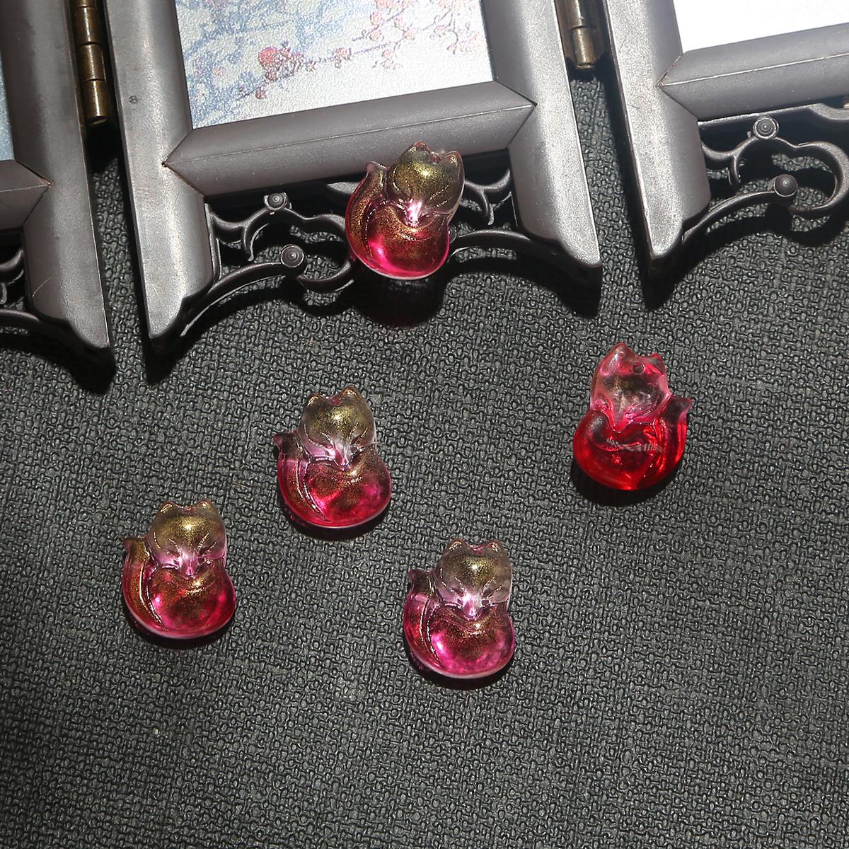 

10 шт. стеклянные бусины лисы подвески бусины для самостоятельного изготовления сережек ожерелий ювелирных изделий фурнитура для поделок аксессуары