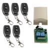Opener Transmitter+Receiver 2 Keys Learning code(1527) Gate DC 12V 2CH 433MHz Relay Wireless Remote Control Switch