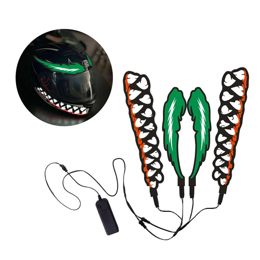 

Светодиодная водонепроницаемая наклейка на шлем мотоцикла, мигающие предупреждающие огни, ночные аксессуары для езды на ядах, зубах, рту и глазах #469682 05