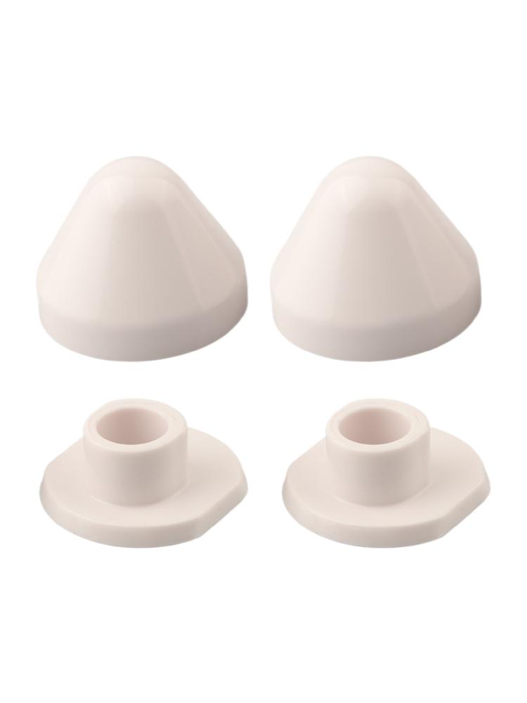 Badezimmer-Schraubenabdeckung Weiß Badezimmer-Zubehör Einfache Reinigung