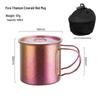 Pure Titanium Travel Mug with Lid and Folding Handle - Perfect for Coffee, Tea, or Water on Camping Trips