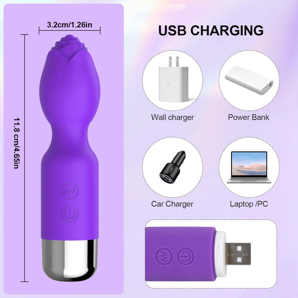 Mini AV Vibrator Female G Spot Vibration Vagina Anal Clitoris Stimulator Dildo Vibrator Adult Sex Toys for Women Masturbation