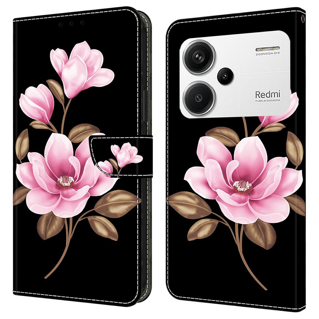 For Xiaomi Redmi Note 13 Pro+ 5G Case Pattern Printing Anti-Drop Leather Flip Wallet Phone Cover