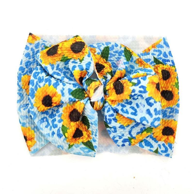 New Baby Headband, Cute Floral Seamless Wide-brimmed Children's Headscarf, Bow Baby Hair Accessories