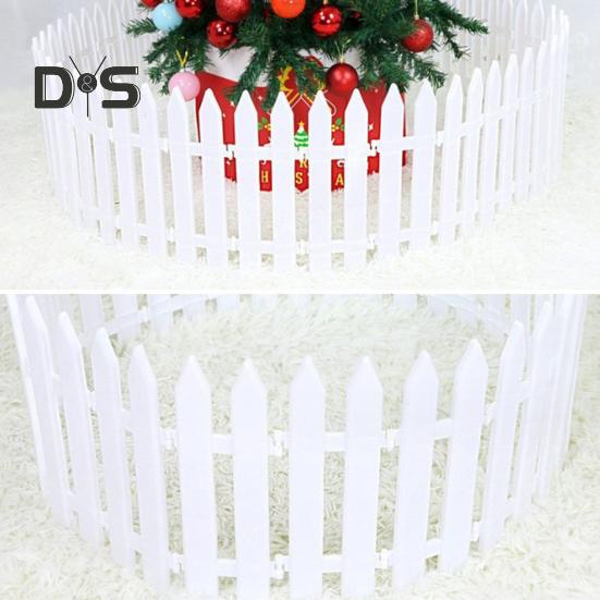 5/10/25 Pcs Christmas Fence White Picket Fence for Xmas Tree Easy Assembly Reusable Christmas Fence for Holiday Indoor Decoration