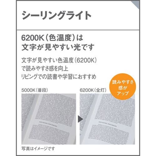 Panasonic Ceiling Mounted LED Ceiling Light Casual Design Dimmable Color (Daylight Color - Light Bulb Color) ~6 Tatami LSEB1195